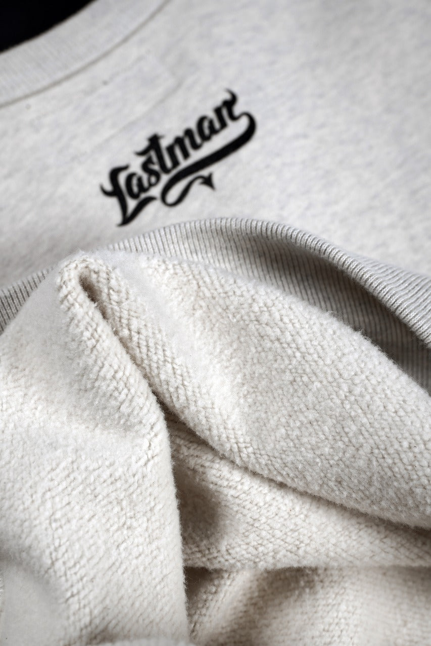 画像をギャラリービューアに読み込む, LASTMAN PRINTED CREW NECK -OIL- (OATMEAL)