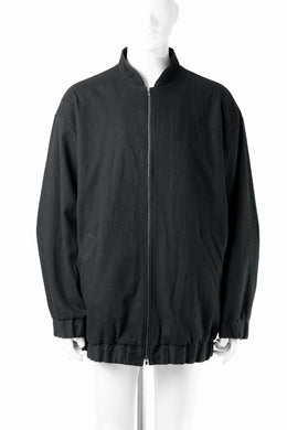 kujaku oversized zip-up blouson / J-811 (black)