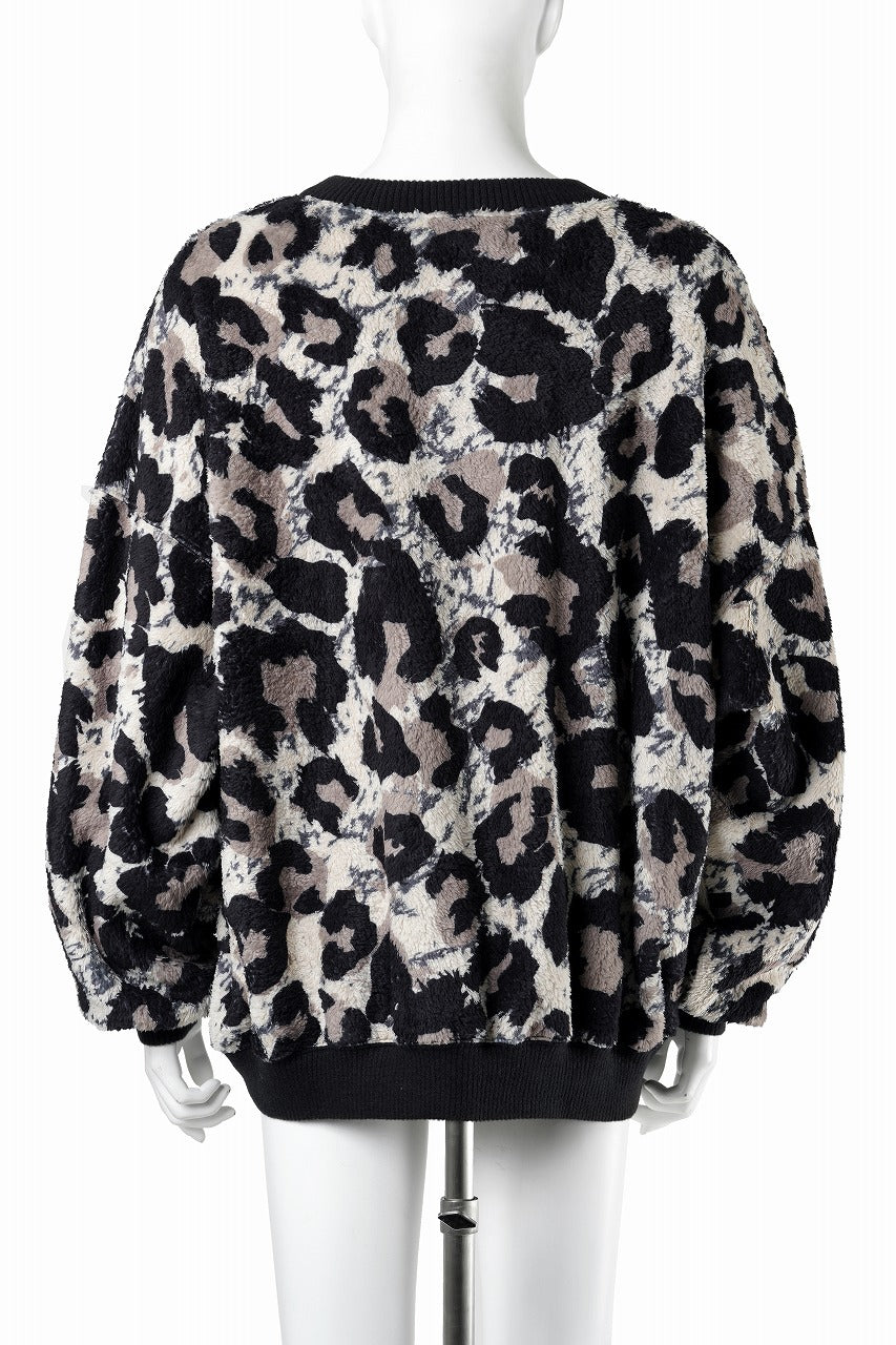 画像をギャラリービューアに読み込む, beauty : beast LARGE LEOPARD FLEECE CARDIGAN (LIGHT LEOPARD)
