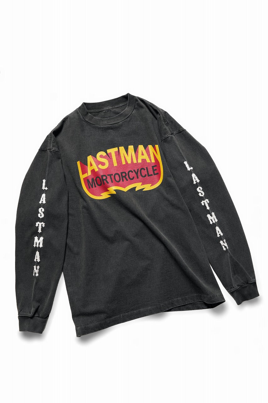LASTMAN L/S PRINTED TEE -MOTORCYCLE- (BLACK)