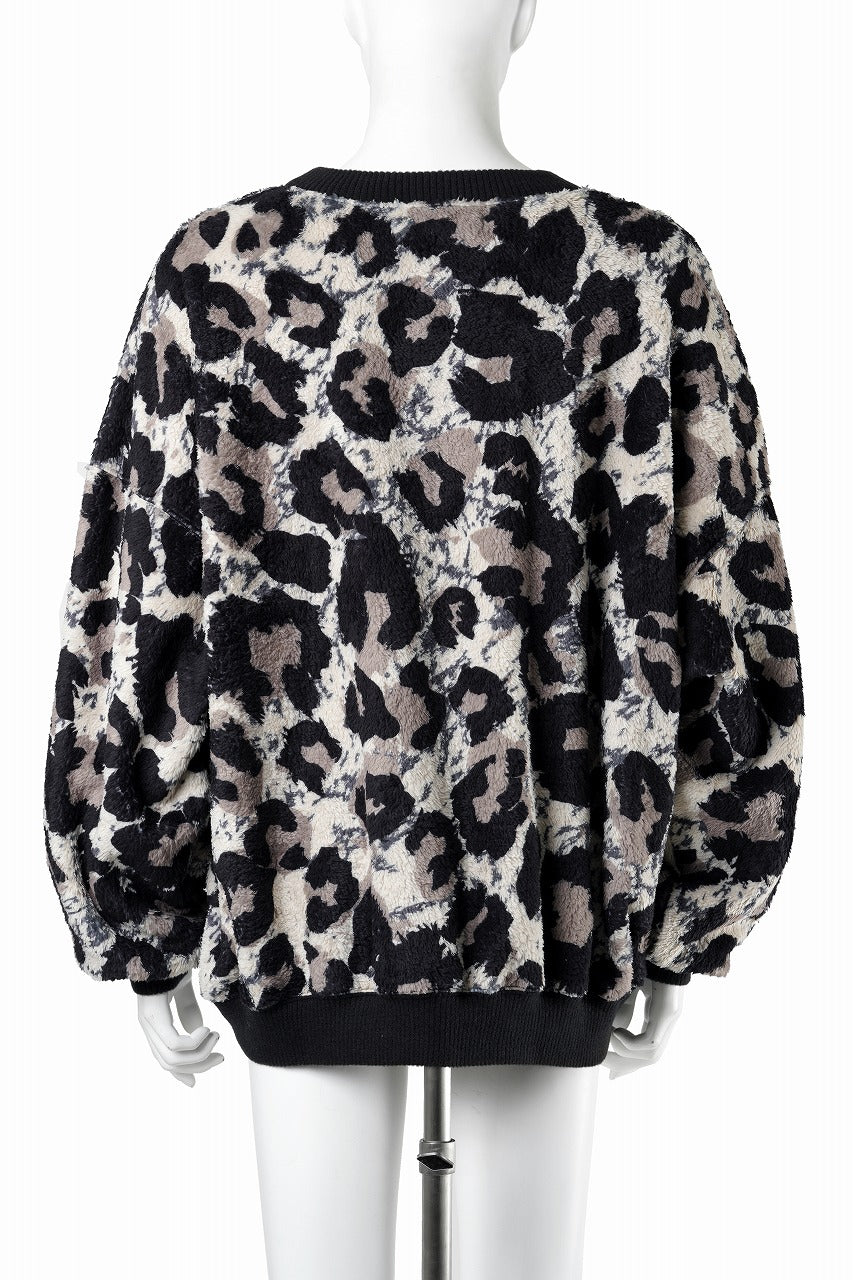 画像をギャラリービューアに読み込む, beauty : beast LARGE LEOPARD FLEECE PULLOVER (LIGHT LEOPARD)
