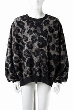 画像をギャラリービューアに読み込む, beauty : beast LARGE LEOPARD FLEECE PULLOVER (DARK LEOPARD)