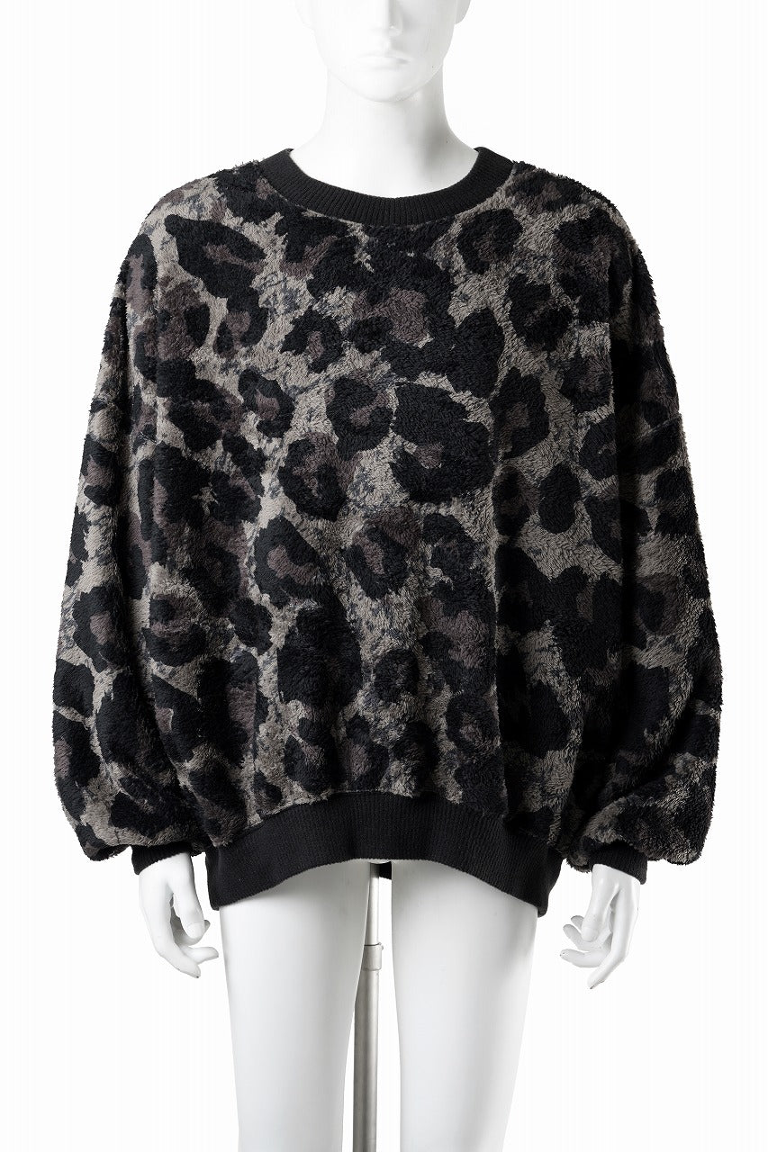 beauty : beast LARGE LEOPARD FLEECE PULLOVER (DARK LEOPARD)
