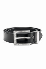 Load image into Gallery viewer, ISAMU KATAYAMA BACKLASH PIN-BELT 35mm / OBJECT DYED DOUBLE SHOULDER LEATHER (BLACK)