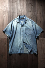 Load image into Gallery viewer, FULLCOUNT 4100HW-2 Denim Open Collar S/S Shirt (Indigo Blue)