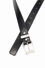 Load image into Gallery viewer, ISAMU KATAYAMA BACKLASH PIN-BELT 35mm / OBJECT DYED DOUBLE SHOULDER LEATHER (BLACK)