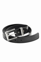 Load image into Gallery viewer, ISAMU KATAYAMA BACKLASH PIN-BELT 35mm / OBJECT DYED DOUBLE SHOULDER LEATHER (BLACK)