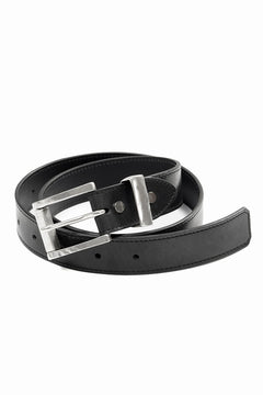 Load image into Gallery viewer, ISAMU KATAYAMA BACKLASH PIN-BELT 35mm / OBJECT DYED DOUBLE SHOULDER LEATHER (BLACK)
