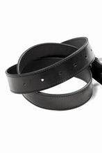 Load image into Gallery viewer, ISAMU KATAYAMA BACKLASH PIN-BELT 35mm / OBJECT DYED DOUBLE SHOULDER LEATHER (BLACK)