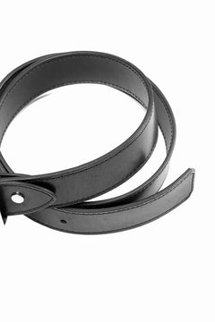 Load image into Gallery viewer, ISAMU KATAYAMA BACKLASH PIN-BELT 35mm / OBJECT DYED DOUBLE SHOULDER LEATHER (BLACK)