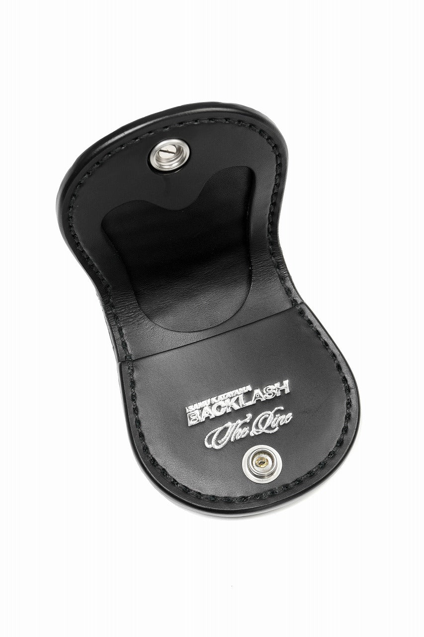 Load image into Gallery viewer, BACKLASH THE LINE CROCODILE+SILVER 925 BUTTON COIN PURSE (BLACK)