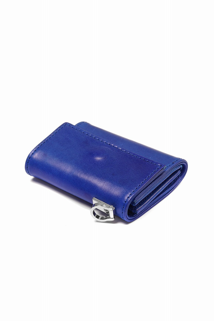 ISAMU KATAYAMA BACKLASH "Vitello Lucido" TINY WALLET / GUIDI CALF WHITE TANNING (BLACK)