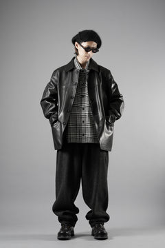 Load image into Gallery viewer, Y&#39;s for men x MASSES LEATHER CAR COAT / MA HORSE LEATHER (BLACK)