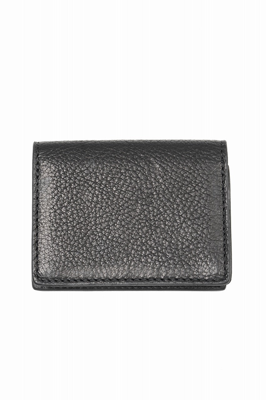 Load image into Gallery viewer, ISAMU KATAYAMA BACKLASH &quot;Capra Gluc&quot; TINY CARD CASE / GUIDI GOAT (BLACK)