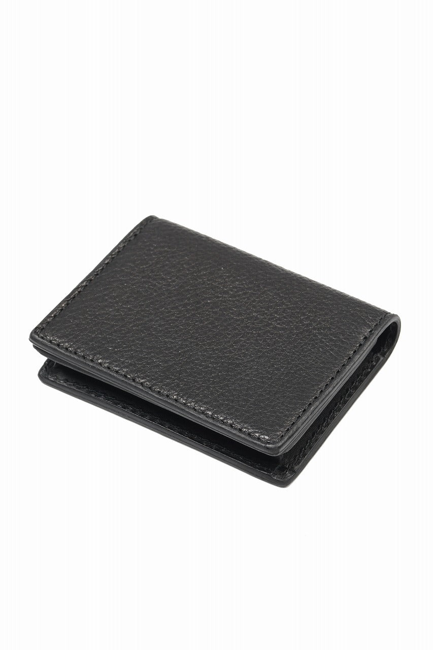 Load image into Gallery viewer, ISAMU KATAYAMA BACKLASH &quot;Capra Gluc&quot; TINY CARD CASE / GUIDI GOAT (BLACK)