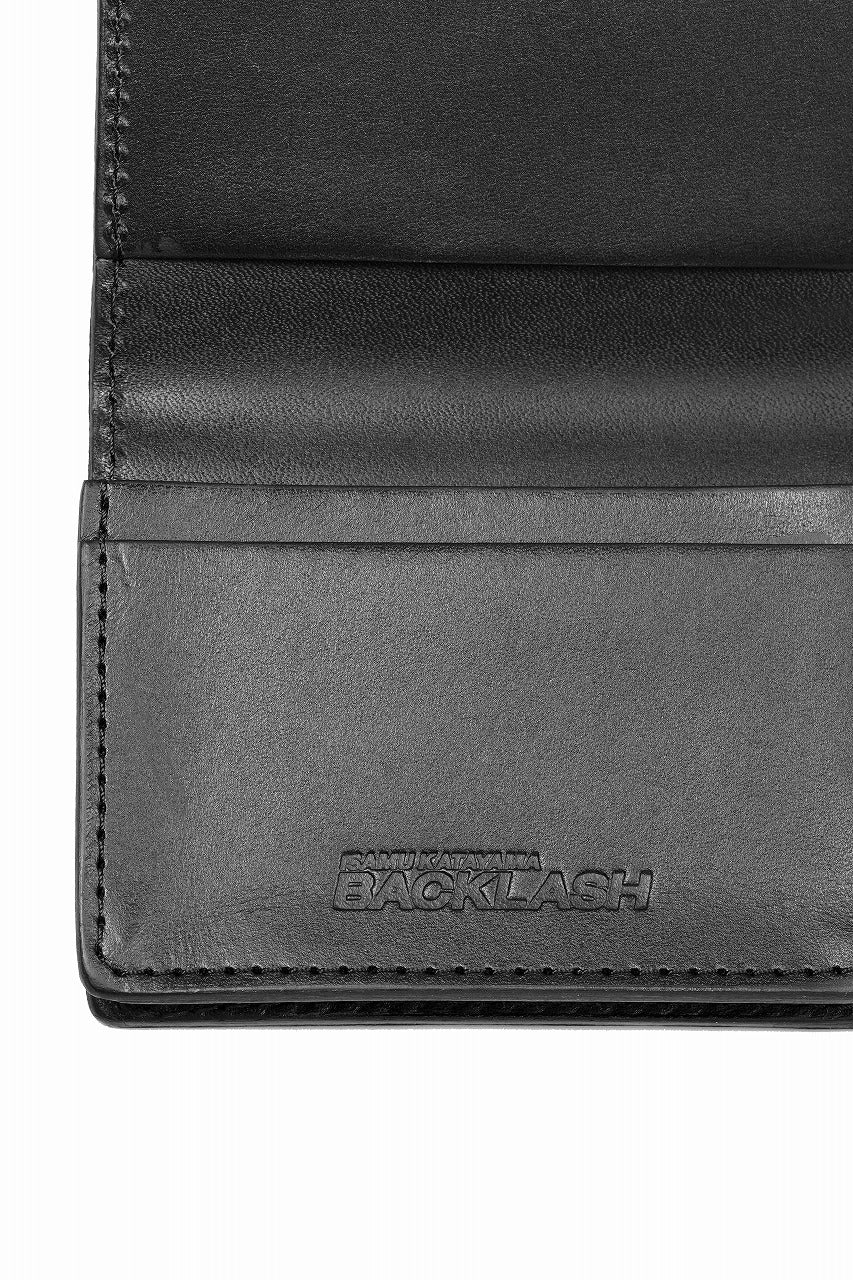Load image into Gallery viewer, ISAMU KATAYAMA BACKLASH &quot;Capra Gluc&quot; TINY CARD CASE / GUIDI GOAT (BLACK)