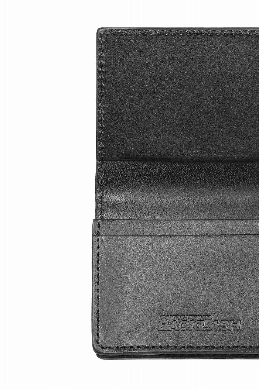 Load image into Gallery viewer, ISAMU KATAYAMA BACKLASH &quot;Capra Gluc&quot; TINY CARD CASE / GUIDI GOAT (BLACK)