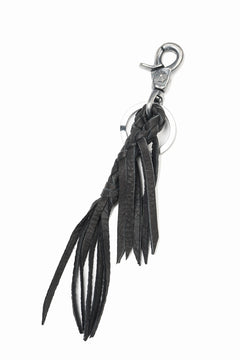 Load image into Gallery viewer, ISAMU KATAYAMA BACKLASH FRINGE KEY HOLDER / DEERSKIN (BLACK)