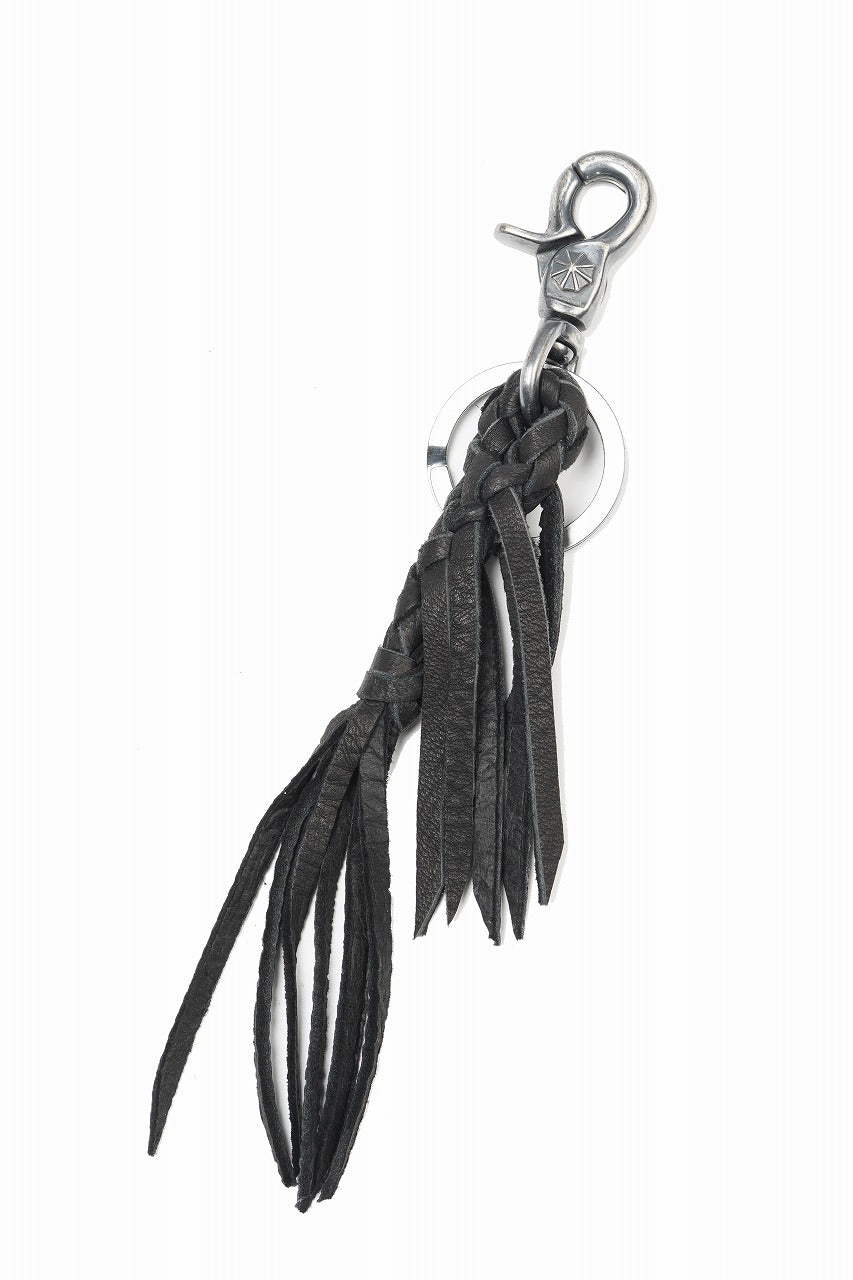 Load image into Gallery viewer, ISAMU KATAYAMA BACKLASH FRINGE KEY HOLDER / DEERSKIN (BLACK)