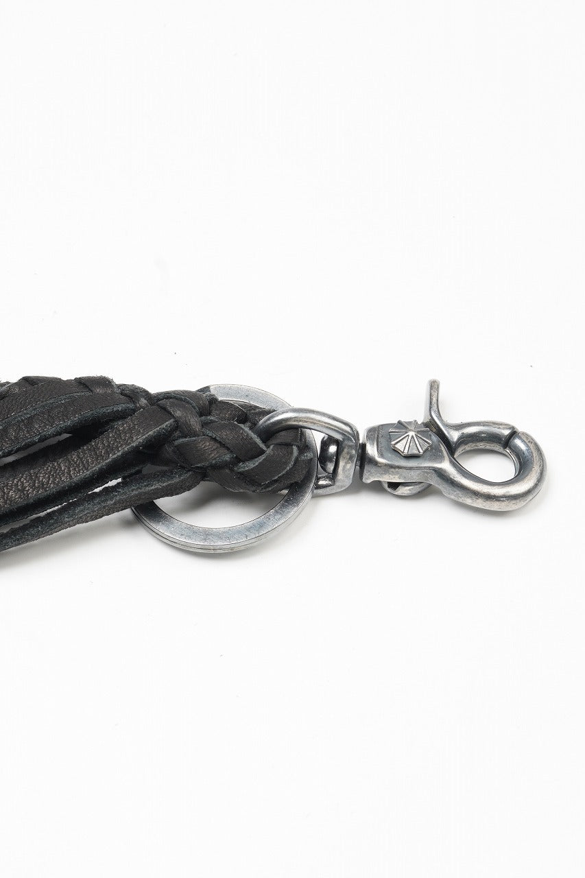Load image into Gallery viewer, ISAMU KATAYAMA BACKLASH FRINGE KEY HOLDER / DEERSKIN (BLACK)