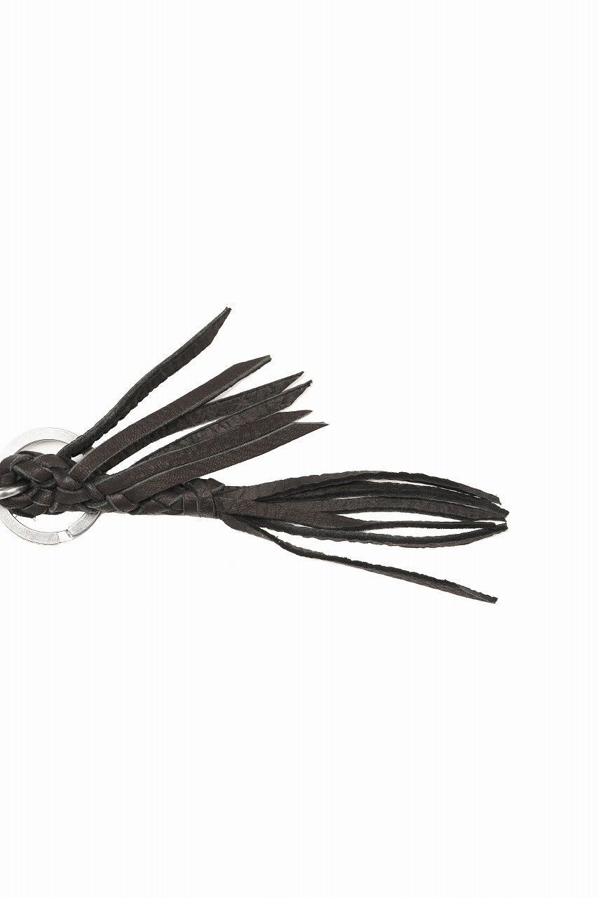 Load image into Gallery viewer, ISAMU KATAYAMA BACKLASH FRINGE KEY HOLDER / DEERSKIN (BLACK)