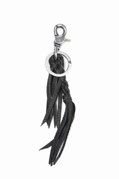 Load image into Gallery viewer, ISAMU KATAYAMA BACKLASH FRINGE KEY HOLDER / DEERSKIN (BLACK)