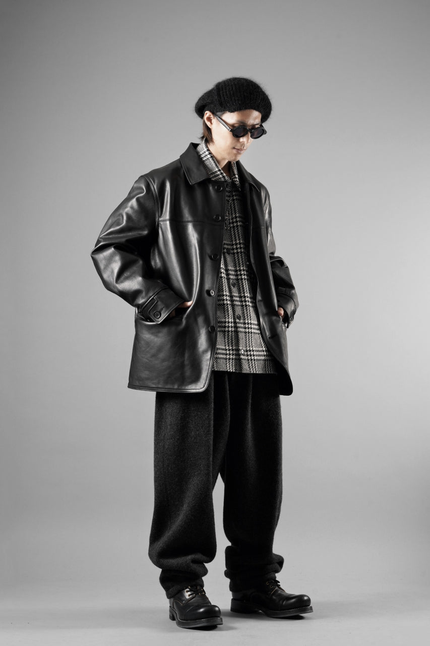 Load image into Gallery viewer, Y&#39;s for men x MASSES LEATHER CAR COAT / MA HORSE LEATHER (BLACK)