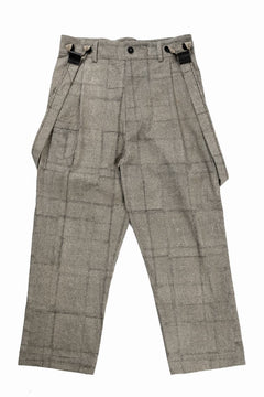 画像をギャラリービューアに読み込む, A TENTATIVE ATELIER exclusive George II PAINTER'S CROSS BAND PANTS (BLACK BEIGE)
