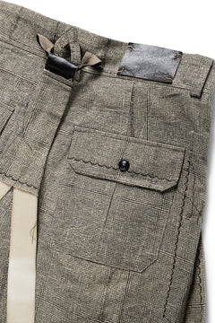 画像をギャラリービューアに読み込む, A TENTATIVE ATELIER exclusive George II PAINTER'S CROSS BAND PANTS (BLACK BEIGE)