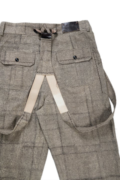 画像をギャラリービューアに読み込む, A TENTATIVE ATELIER exclusive George II PAINTER'S CROSS BAND PANTS (BLACK BEIGE)
