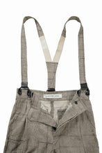 画像をギャラリービューアに読み込む, A TENTATIVE ATELIER exclusive George II PAINTER'S CROSS BAND PANTS (BLACK BEIGE)