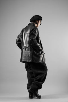 Load image into Gallery viewer, Y&#39;s for men x MASSES LEATHER CAR COAT / MA HORSE LEATHER (BLACK)