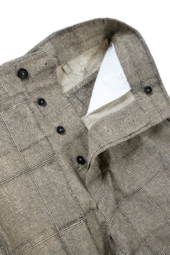 画像をギャラリービューアに読み込む, A TENTATIVE ATELIER exclusive George II PAINTER'S CROSS BAND PANTS (BLACK BEIGE)