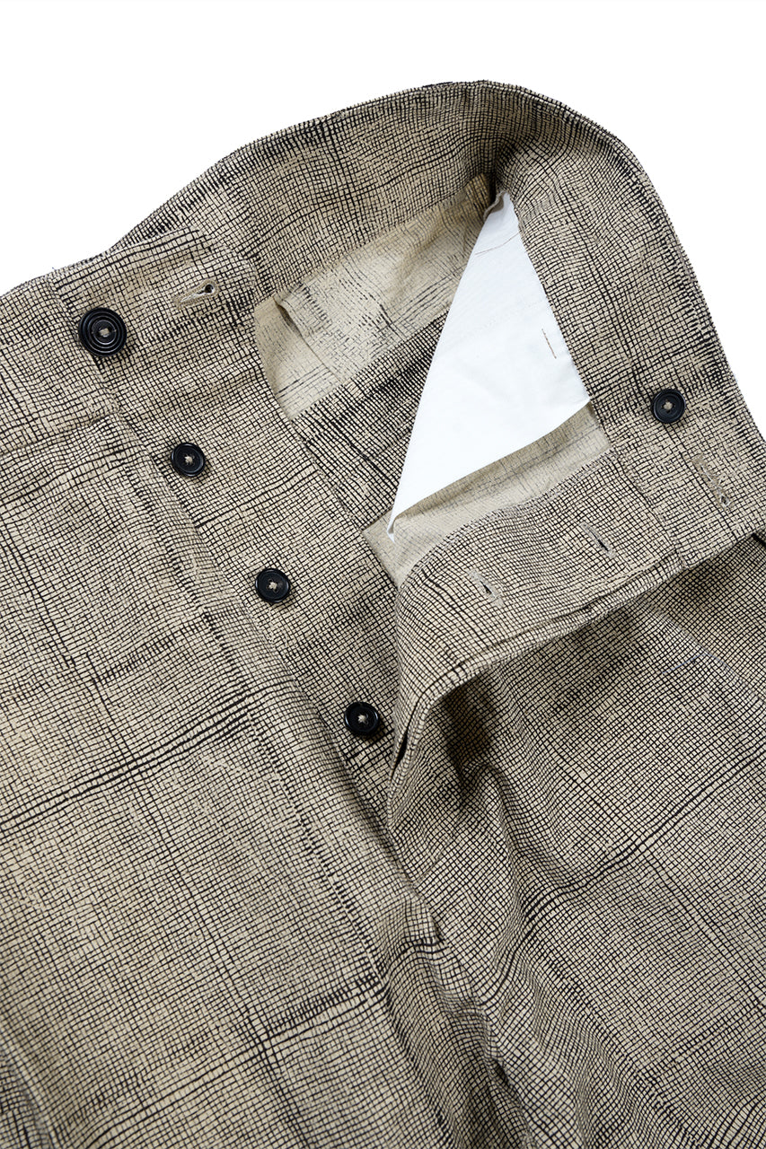 画像をギャラリービューアに読み込む, A TENTATIVE ATELIER exclusive George II PAINTER'S CROSS BAND PANTS (BLACK BEIGE)