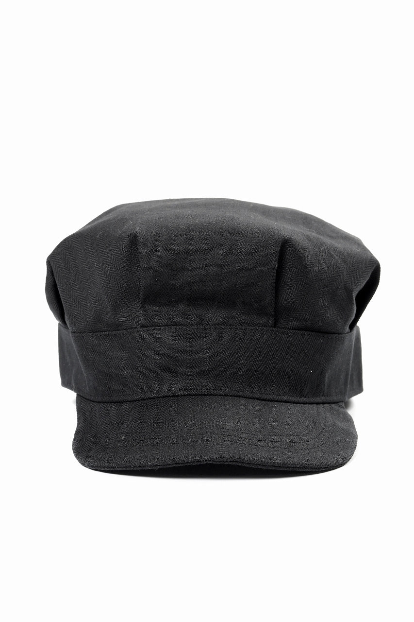 Load image into Gallery viewer, FULLCOUNT Herringbone Rail Road Cap (BLACK)