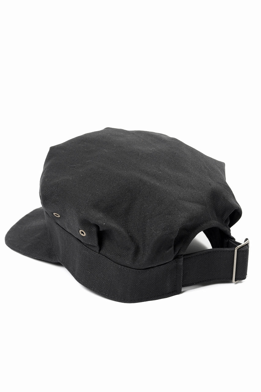 Load image into Gallery viewer, FULLCOUNT Herringbone Rail Road Cap (BLACK)