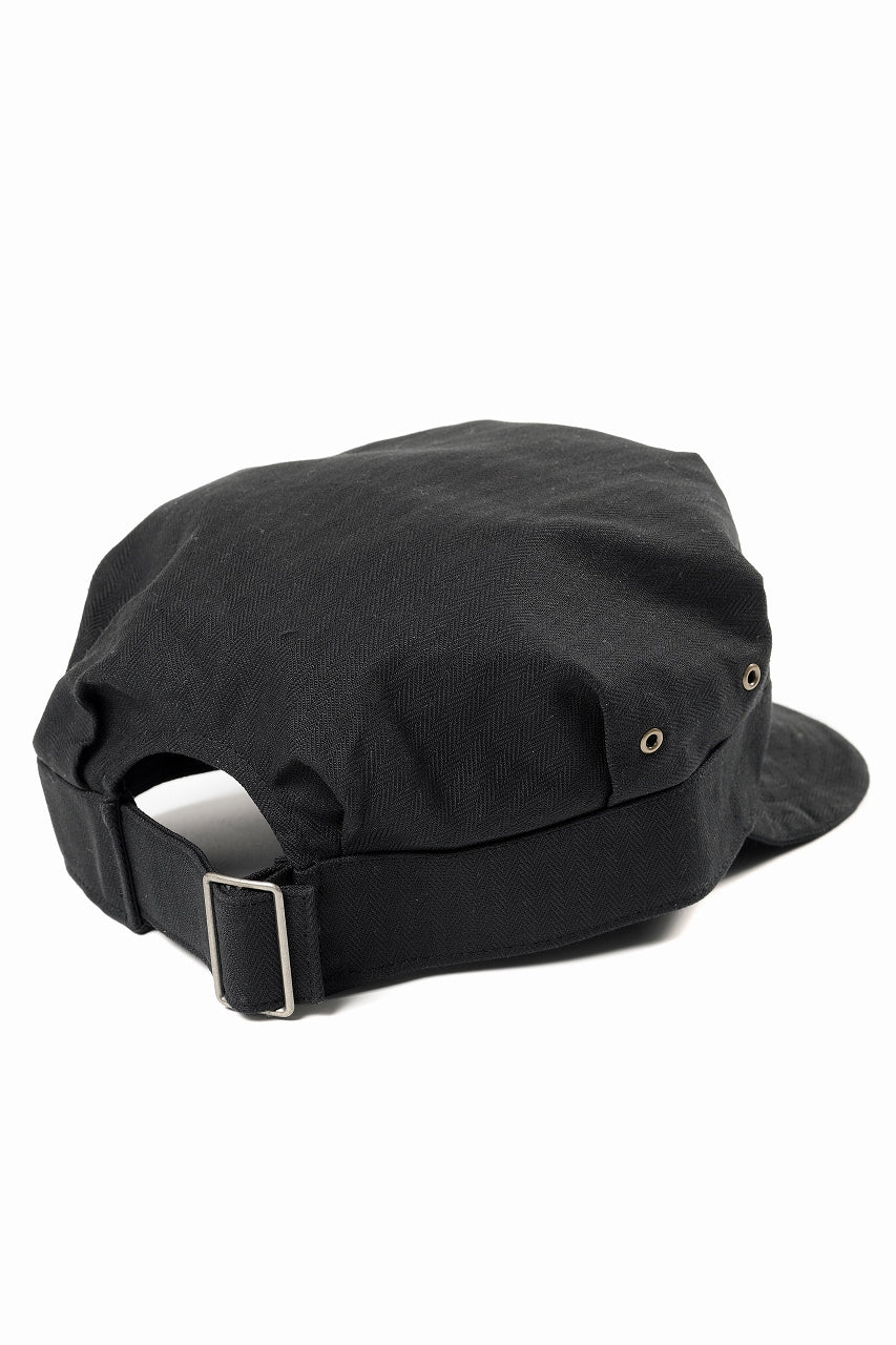 Load image into Gallery viewer, FULLCOUNT Herringbone Rail Road Cap (BLACK)
