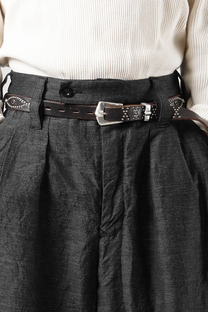 Load image into Gallery viewer, KLASICA "GL GOSSE-NN" RE DESIGNED BARREL TROUSERS / "NANAKO" WOVEN OXFORD (GREY)