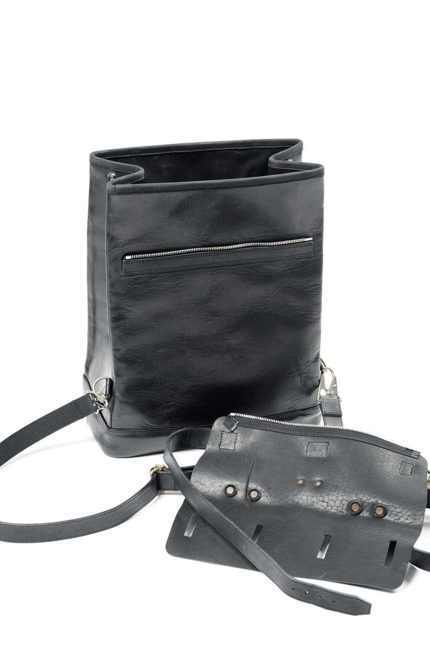 画像をギャラリービューアに読み込む, ierib exclusive GV Ruck Sack / Cordovan + Smooth Horse Leather (BLACK)