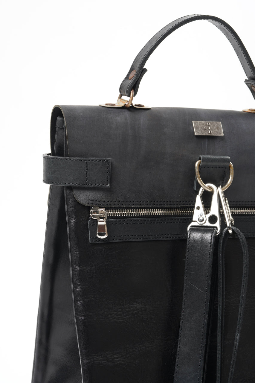 画像をギャラリービューアに読み込む, ierib exclusive GV Ruck Sack / Cordovan + Smooth Horse Leather (BLACK)
