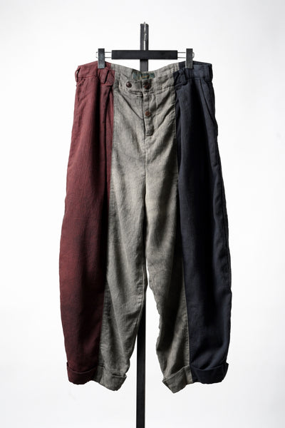 Aleksandr Manamis TRICOLORE BUCKLE PANT / GARMENT DYED (TRICOLORE)