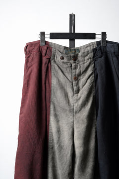 画像をギャラリービューアに読み込む, Aleksandr Manamis TRICOLORE BUCKLE PANT / GARMENT DYED (TRICOLORE)