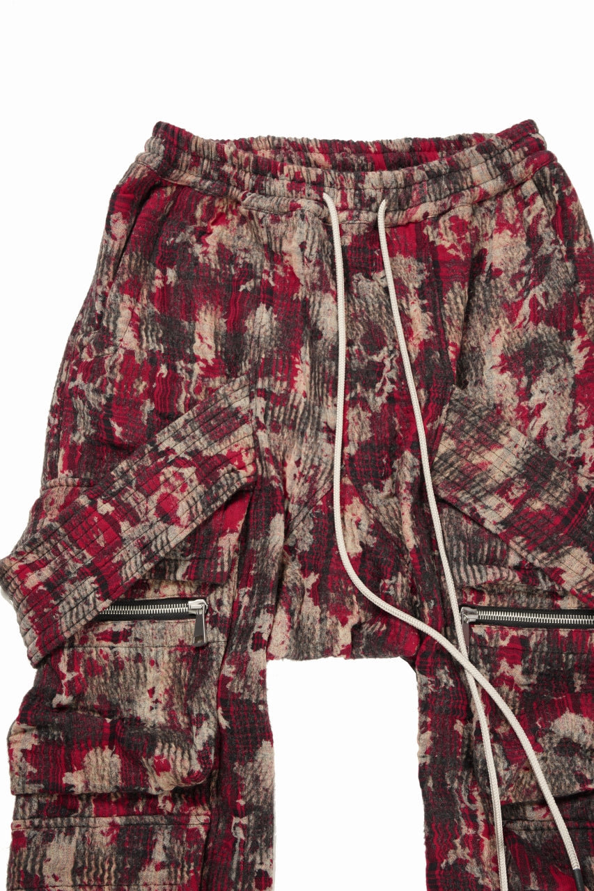 画像をギャラリービューアに読み込む, A.F ARTEFACT BELTED DETAIL JOGGER / JACQUARD ABSTRACT PATTERN (RED)