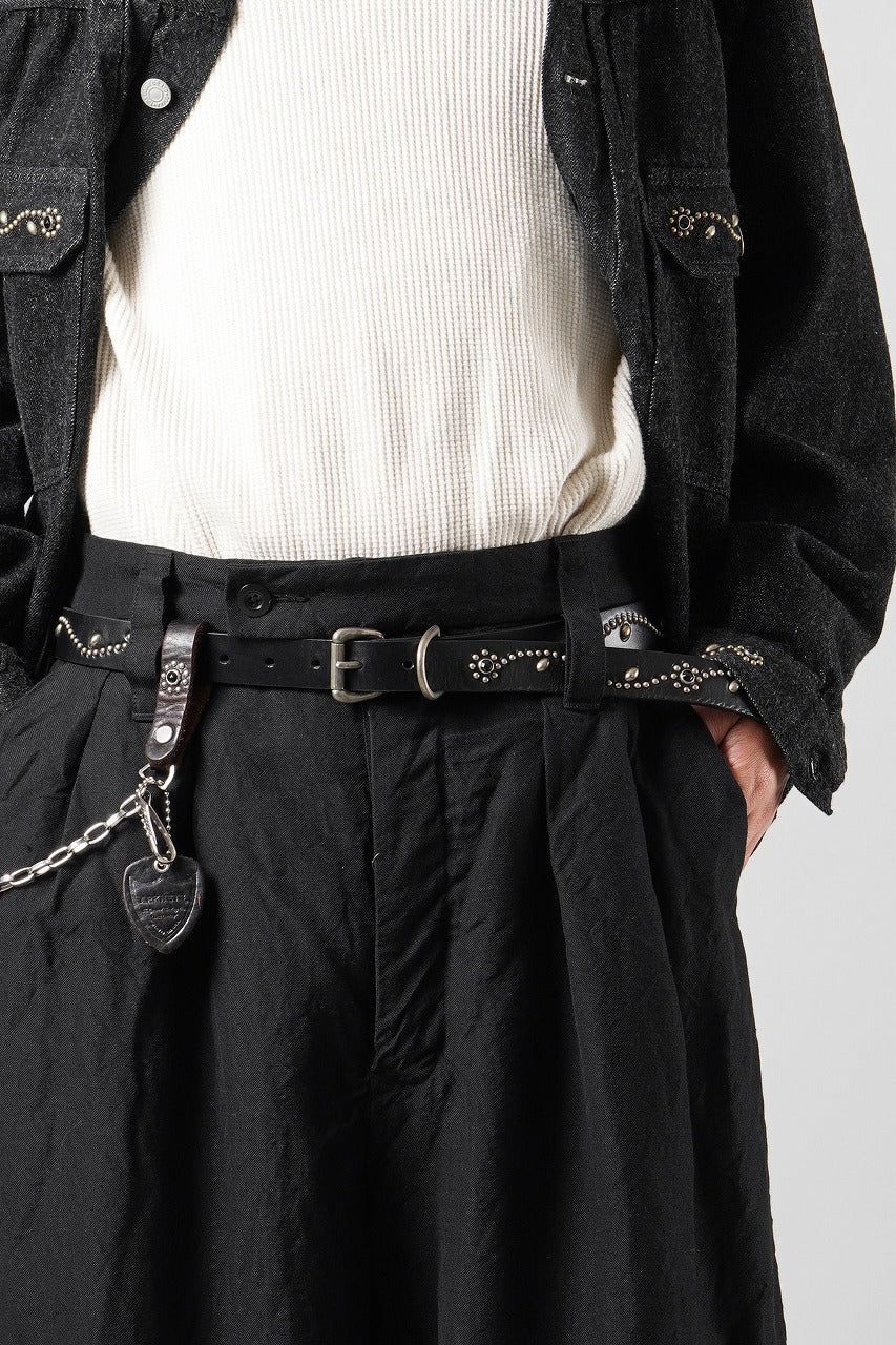 画像をギャラリービューアに読み込む, FULLCOUNT × HTC Flower Studs Belt by Zip Stevenson (BLACK)