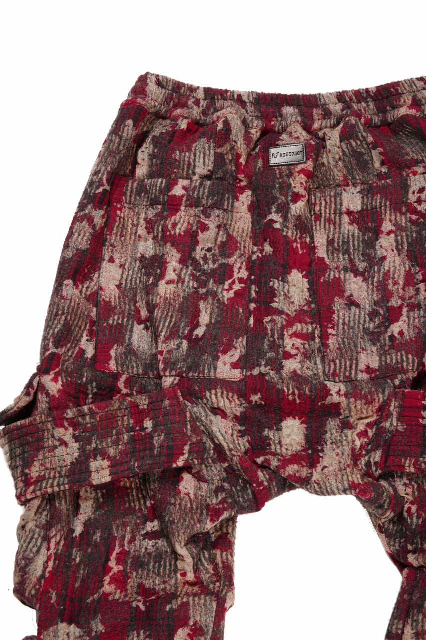 画像をギャラリービューアに読み込む, A.F ARTEFACT BELTED DETAIL JOGGER / JACQUARD ABSTRACT PATTERN (RED)