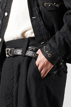 画像をギャラリービューアに読み込む, FULLCOUNT × HTC Flower Studs Belt by Zip Stevenson (BLACK)
