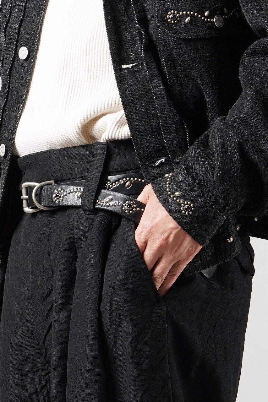 画像をギャラリービューアに読み込む, FULLCOUNT × HTC Type-2  Super Smooth Jean Jacket On Studs by Zip Stevenson (BLACK)