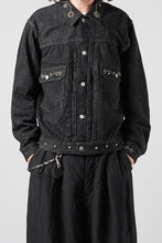 画像をギャラリービューアに読み込む, FULLCOUNT × HTC Type-2  Super Smooth Jean Jacket On Studs by Zip Stevenson (BLACK)