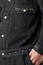 画像をギャラリービューアに読み込む, FULLCOUNT × HTC Type-2  Super Smooth Jean Jacket On Studs by Zip Stevenson (BLACK)
