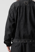 画像をギャラリービューアに読み込む, FULLCOUNT × HTC Type-2  Super Smooth Jean Jacket On Studs by Zip Stevenson (BLACK)